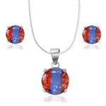 Load image into Gallery viewer, Rainbow Collection Taraash 925 Sterling Silver Multicolor Cz Jewellery Set For Women - Taraash
