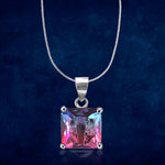 Load image into Gallery viewer, Rainbow Collection Taraash 925 Sterling Silver Multicolor CZ Pendant With Chain For Women - Taraash
