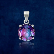 Rainbow Collection Taraash 925 Sterling Silver Multicolor Cz Round Shape Pendant For Women - Taraash
