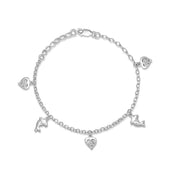 Taraash 925 Dolphin Charm Silver Bracelets For Women - Taraash