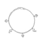 Taraash 925 Dolphin Charm Silver Bracelets For Women - Taraash