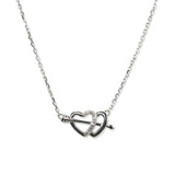 Taraash 925 Double Heart Cz Pendant With Chain For Women - Taraash