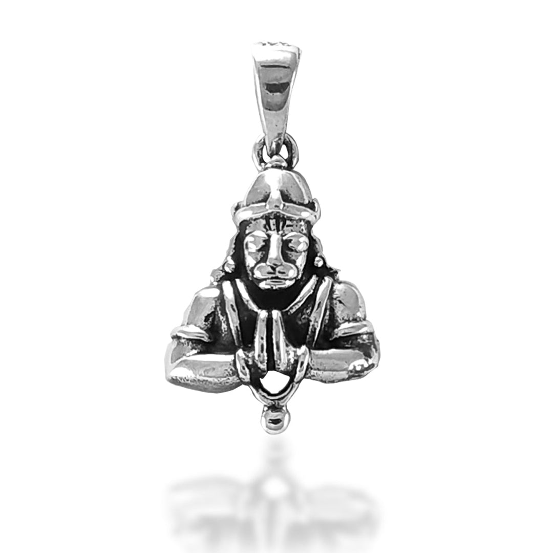 Taraash 925 Silver Antique Bajarang Bali Pendant For Men - Taraash
