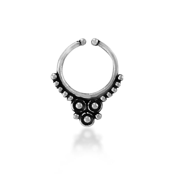 Taraash 925 Silver Antique Design Non Pierced Nose Pin for Women - Taraash