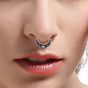 Taraash 925 Silver Antique Designer Nose Pin for Women - Taraash