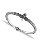 Taraash 925 Silver Antique Handcrafted Bangle for Women - Taraash