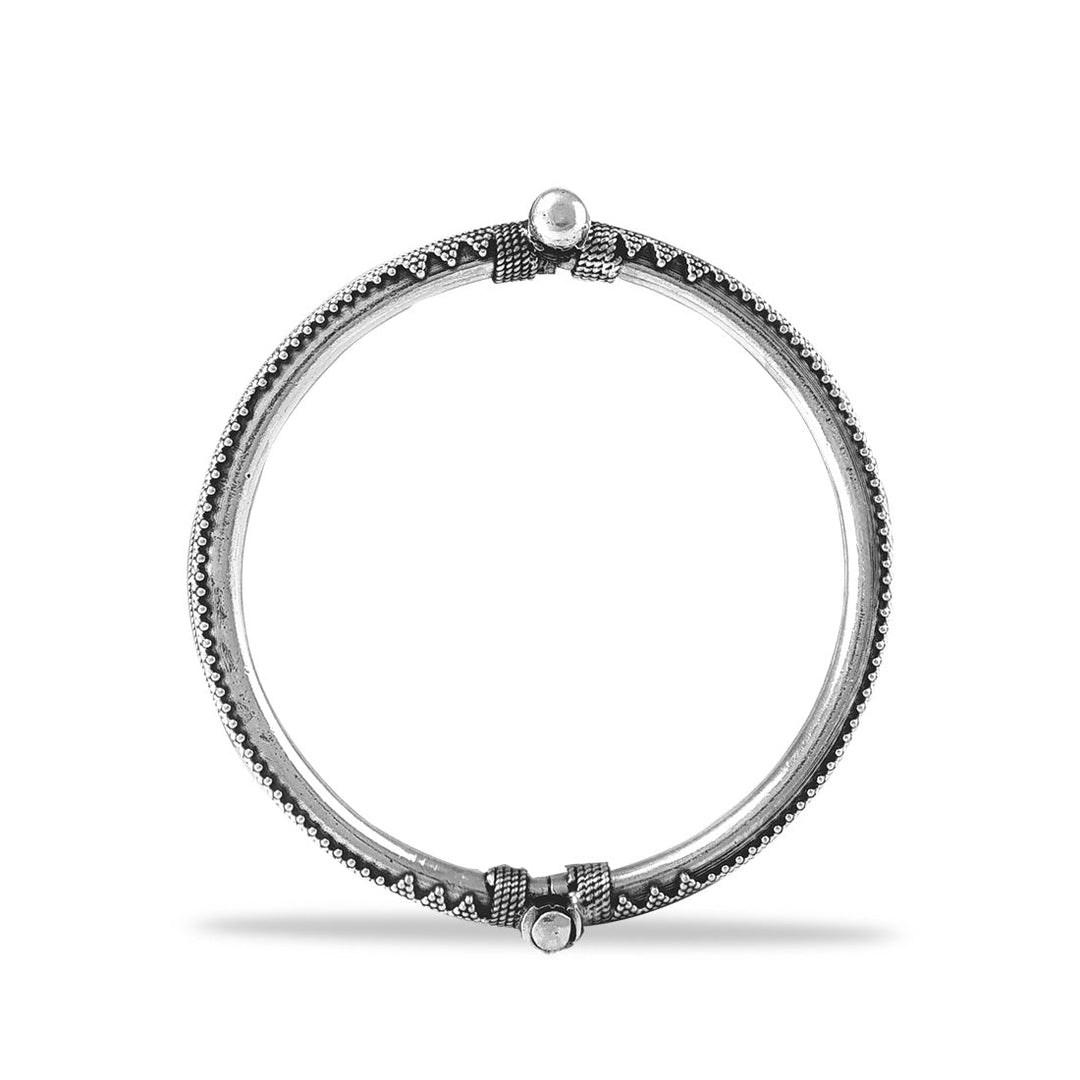 Taraash 925 Silver Antique Handcrafted Bangle for Women - Taraash