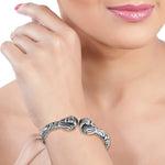 Load image into Gallery viewer, Taraash 925 Silver Antique Peacock Bangle for Women - Taraash
