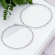 Taraash 925 Silver Beaded Box Chain Anklets For Women - Taraash