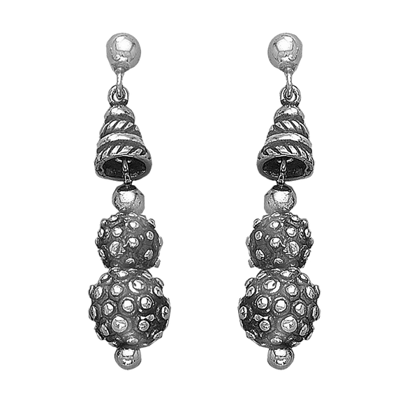 Taraash 925 Silver Beaded Drop Earrings For Women - Taraash