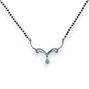 Taraash 925 Silver Black Beaded Mangalsutra for Women 20inch - Taraash