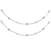 Taraash 925 Silver CZ Rose Gold Plated Beads Anklet For Women - Taraash