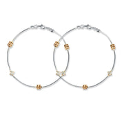 Taraash 925 Silver CZ Rose Gold Plated Beads Anklet For Women - Taraash