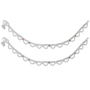 Taraash 925 Silver Desiner Enamel Anklet For Women - Taraash