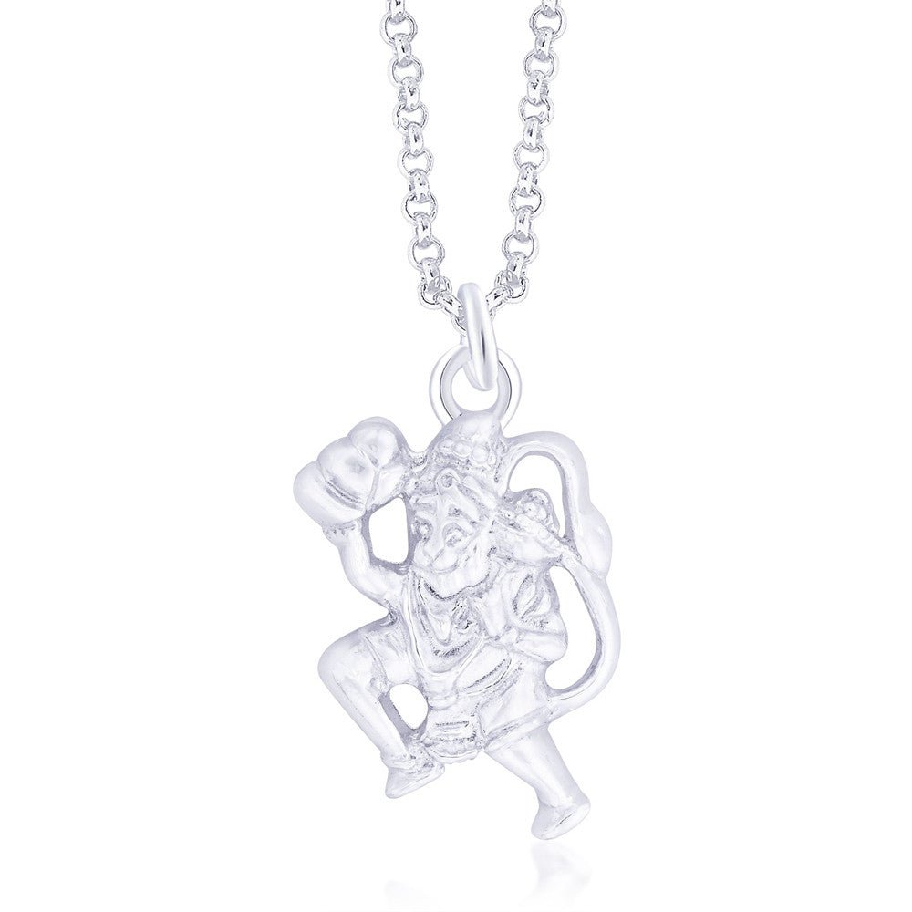 Taraash 925 Silver Divine Hanuman Pendant For Men PD0249S - Taraash