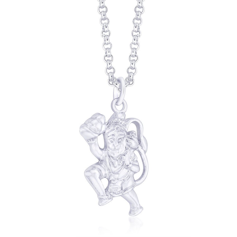 Taraash 925 Silver Divine Hanuman Pendant For Men PD0249S - Taraash