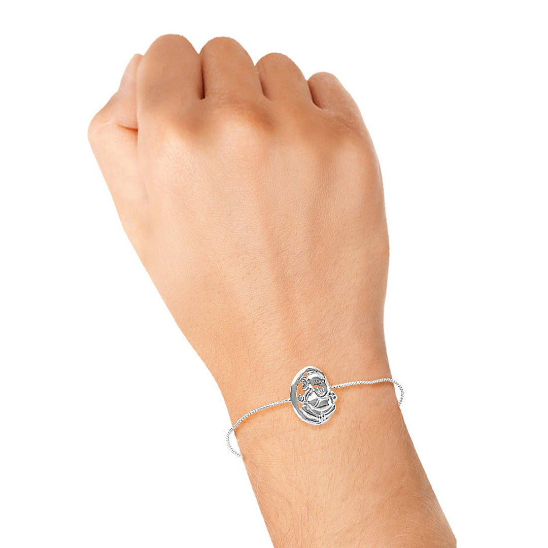 Taraash 925 Silver Ekdant Ganpati Rakhi For Brother - Taraash