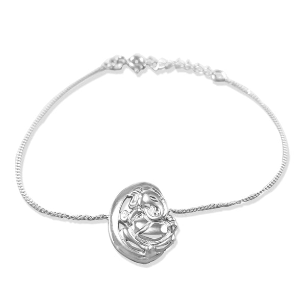 Taraash 925 Silver Ekdant Ganpati Rakhi For Brother - Taraash