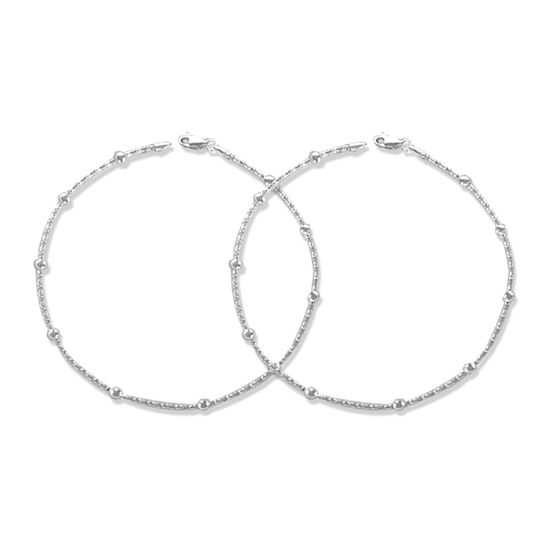 Taraash 925 Silver Elegant Ball design Anklet For Women - Taraash