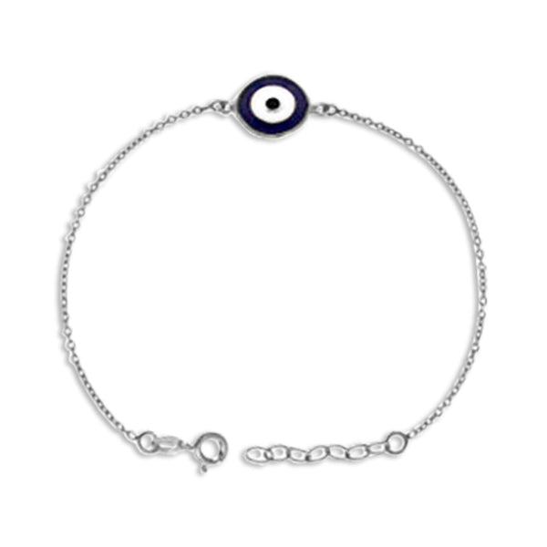 Taraash 925 Silver Enamel Evil Eye Nazariya Rakhi For Brother - Taraash