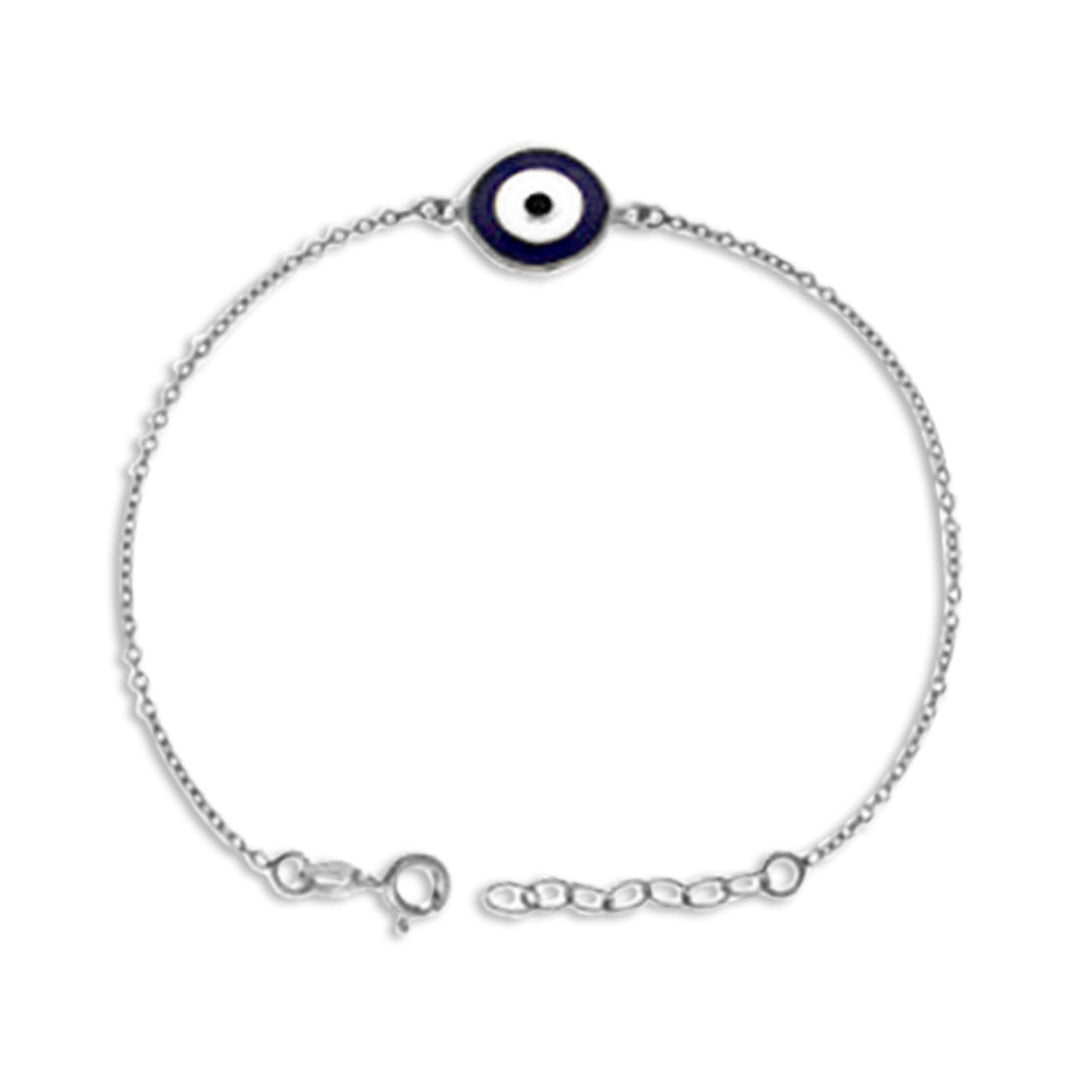 Taraash 925 Silver Enamel Evil Eye Nazariya Rakhi For Brother - Taraash