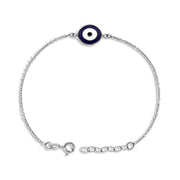 Taraash 925 Silver Enamel Evil Eye Nazariya Rakhi For Brother - Taraash