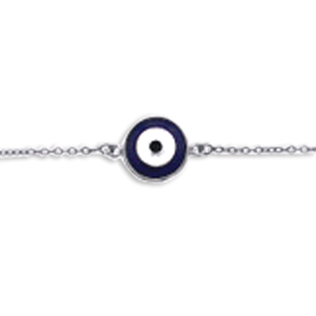 Taraash 925 Silver Enamel Evil Eye Nazariya Rakhi For Brother - Taraash