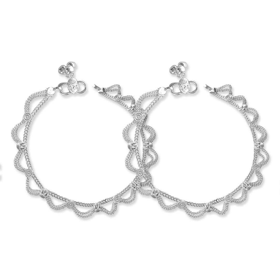 Taraash 925 Silver Ethnic Bridal Anklet For Women - Taraash