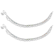 Taraash 925 Silver Ethnic Bridal Heavy Anklet For Women - Taraash
