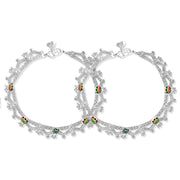 Taraash 925 Silver Ethnic Designer Bridal Anklet Payal For Women - Taraash