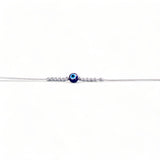 Taraash 925 Silver Evil Eye Anklet with Blue Bead for Women - Taraash