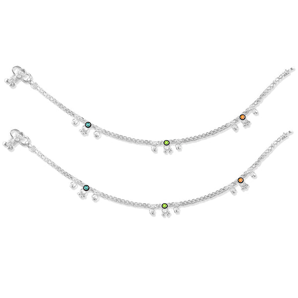 Taraash 925 Silver Fancy Chain Anklet For Women - Taraash