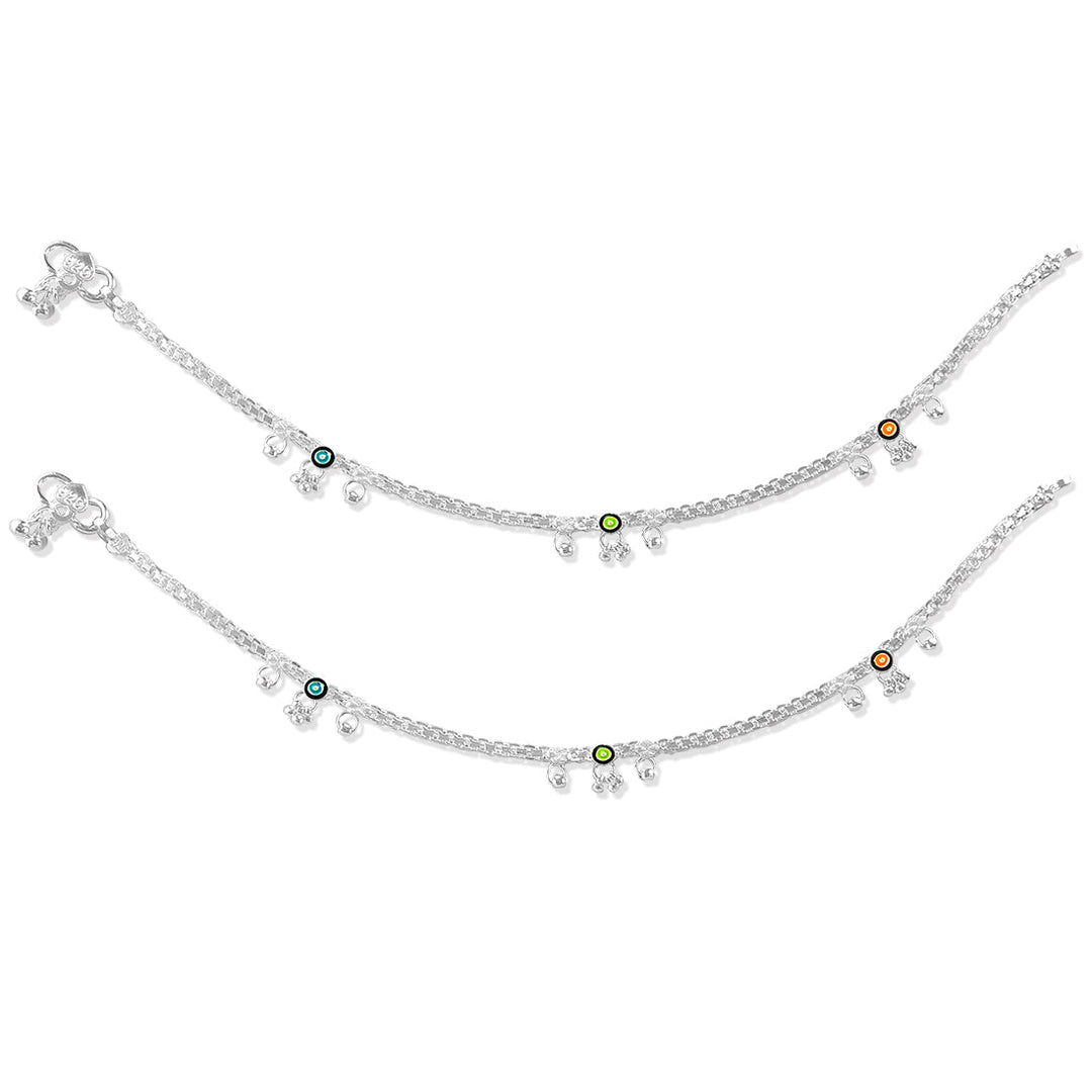 Taraash 925 Silver Fancy Chain Anklet For Women - Taraash