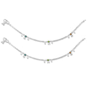 Taraash 925 Silver Fancy Chain Anklet For Women - Taraash