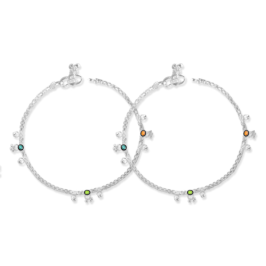 Taraash 925 Silver Fancy Chain Anklet For Women - Taraash