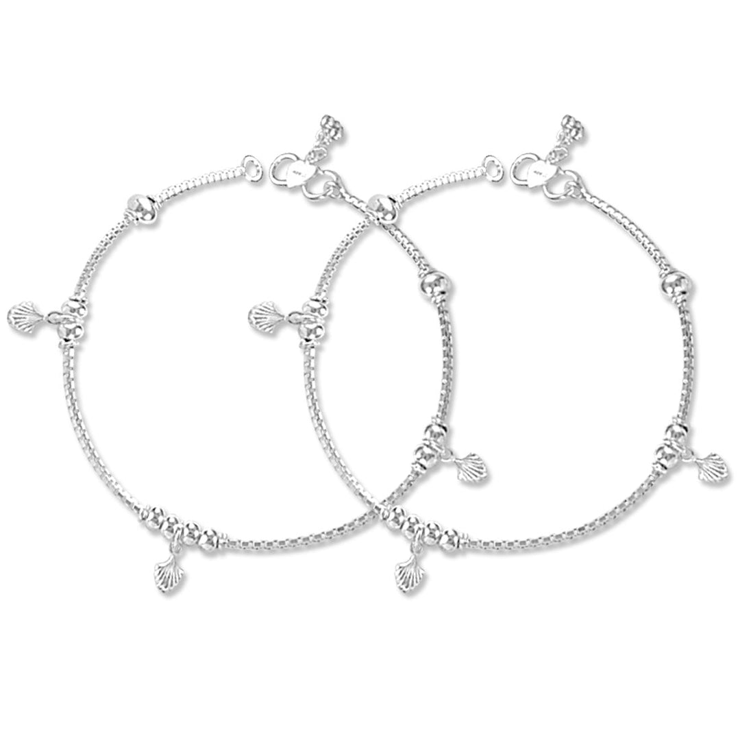 Taraash 925 Silver Fashion Box Chain Anklet For Women - Taraash