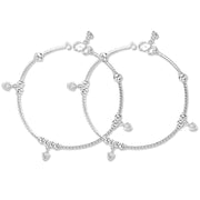 Taraash 925 Silver Fashion Box Chain Anklet For Women - Taraash