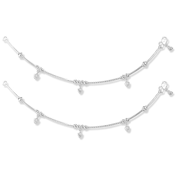 Taraash 925 Silver Fashion Box Chain Anklet For Women - Taraash