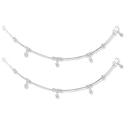 Taraash 925 Silver Fashion Box Chain Anklet For Women - Taraash