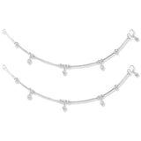 Taraash 925 Silver Fashion Box Chain Anklet For Women - Taraash