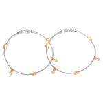 Load image into Gallery viewer, Taraash 925 Silver Fashionable Rose Gold Plated CZ Beads Anklet For Women - Taraash
