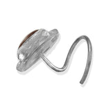 Load image into Gallery viewer, Taraash 925 Silver Floral Purple Oval CZ Nose Pin For Women - Taraash