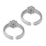 Load image into Gallery viewer, Taraash 925 Silver Floral White Pink CZ Toe Ring For Women - Taraash