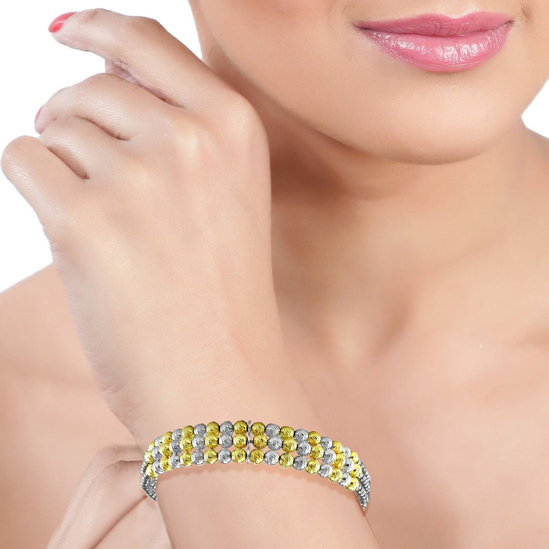 Taraash 925 Silver Gold Plated Bangle For Women - Taraash