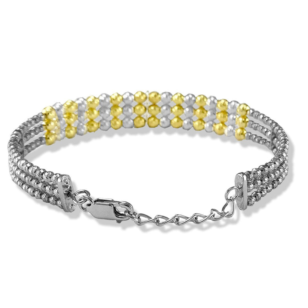 Taraash 925 Silver Gold Plated Bangle For Women - Taraash