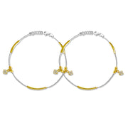 Taraash 925 silver Gold Plated Fancy CZ Anklet For Women - Taraash