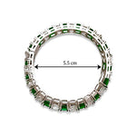 Load image into Gallery viewer, Taraash 925 Silver Green and White Cz Matrix Tennis Bangle - Taraash