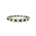 Load image into Gallery viewer, Taraash 925 Silver Green and White Cz Matrix Tennis Bangle - Taraash