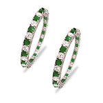 Load image into Gallery viewer, Taraash 925 Silver Green and White Cz Matrix Tennis Bangles (Set of 2) - Taraash