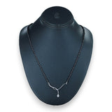 Taraash 925 Silver Mangalsutra Design with Black Beads & Cz - Taraash